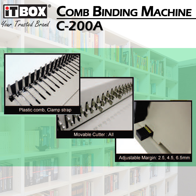 Itbox Comb Binding Machine C A Heavy Duty Comb Binder Aston