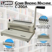 iTBOX Comb Binding Machine C200A | Heavy Duty Comb Binder