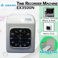 AMANO EX-3500 Time Recorder Punch Card Machine With Card & Rack