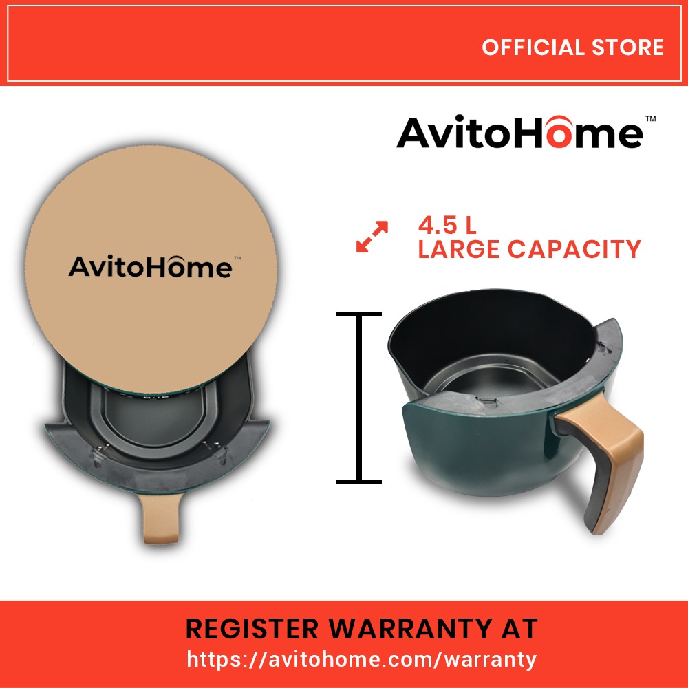 [AvitoHome.com] READY STOCK Air Fryer 4.5L with Cooker Non-Stick Fries