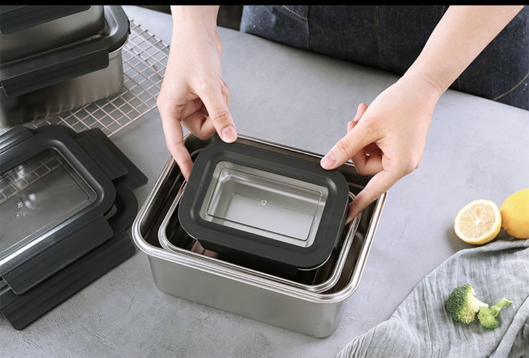 Antibacterial Stainless Steel Air-tight Food Container LunchBox