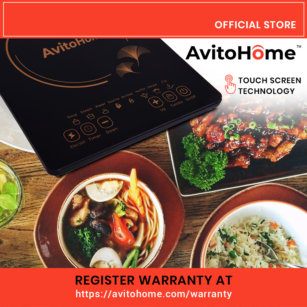 [Avitohome.com] Induction Cooker 2200W | Tocuh Screen Tempered Glass Induction Cooker  | High Power Induction Cooker