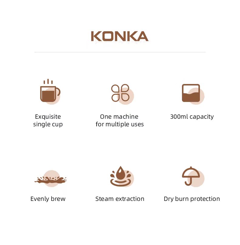 KONKA Mini Coffee Maker Office And Home