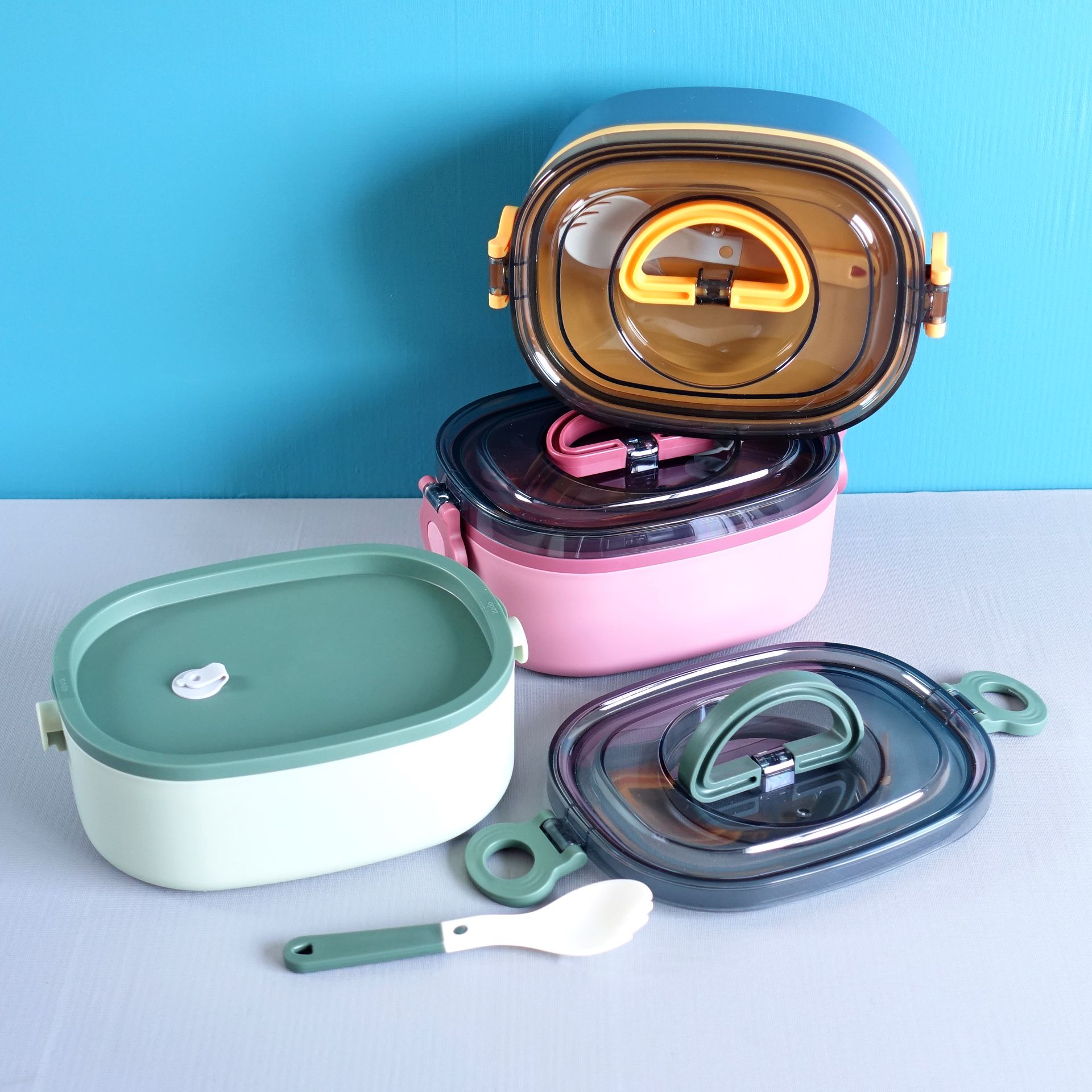 2021 New Oval-shaped Thermal Lunch Box 304 Stainless Steel Bento