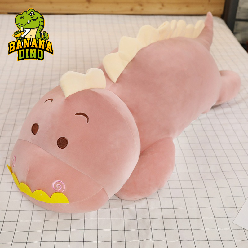 Sleeping Dino Plush Toys Pink
