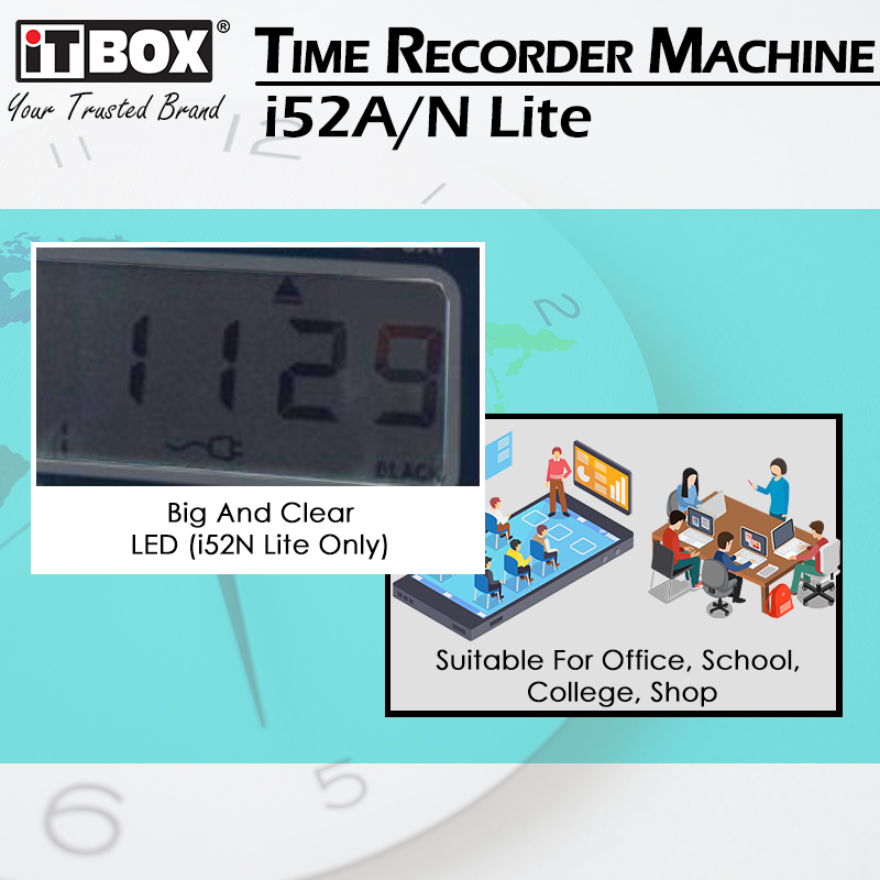 iTBOX i52N i52A Lite Time Recorder | Punch Card Machine