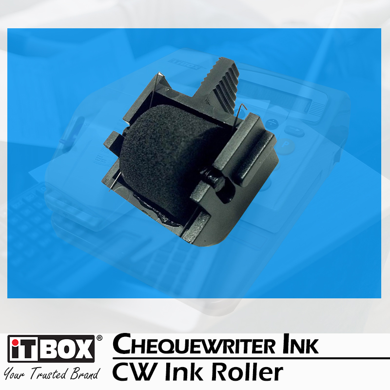 CW Ink Roller & Refill Ink Oil Cheque Writer Black Color Ink Roller
