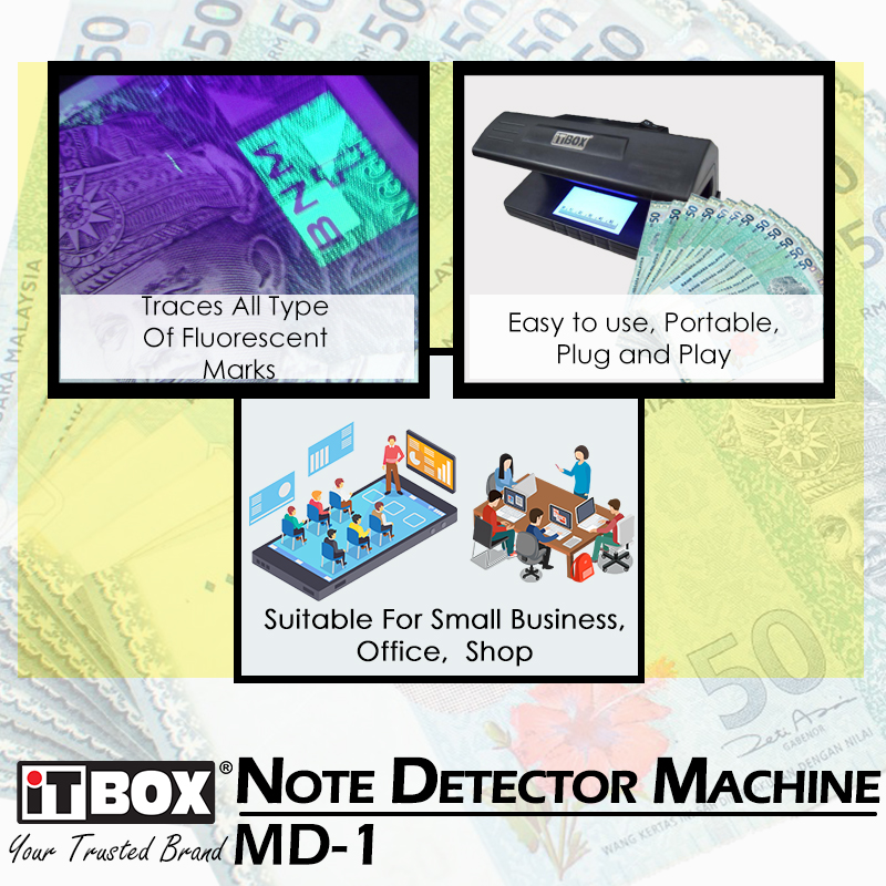 Bank Money UV Detector iTBOX MD1 Fake Note Detector Note Detector