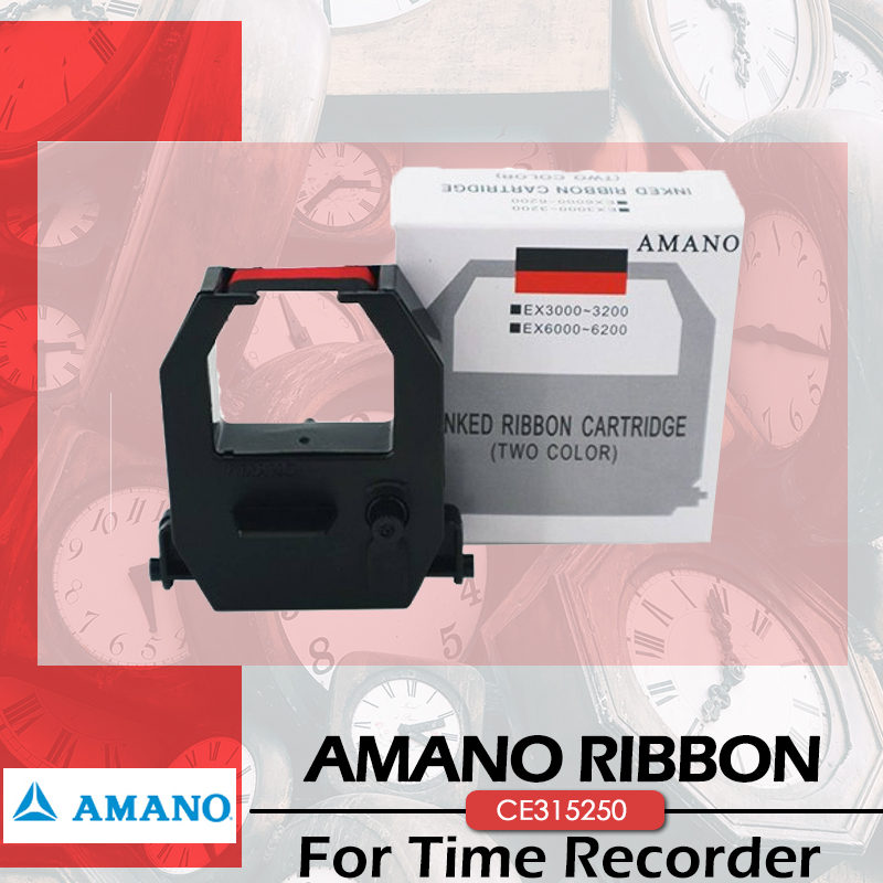 Black Ribbon In Recorder AMANO Time Recorder Ribbon EX3500N EX3000 EX6000 EX6200 EX6400 ORIGINAL ...