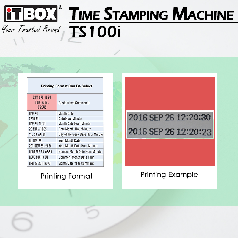 iTBOX TS100i Time Stamping Machine | Time & Date Stamp Machine | Stamping Machine | Mesin Pencetak