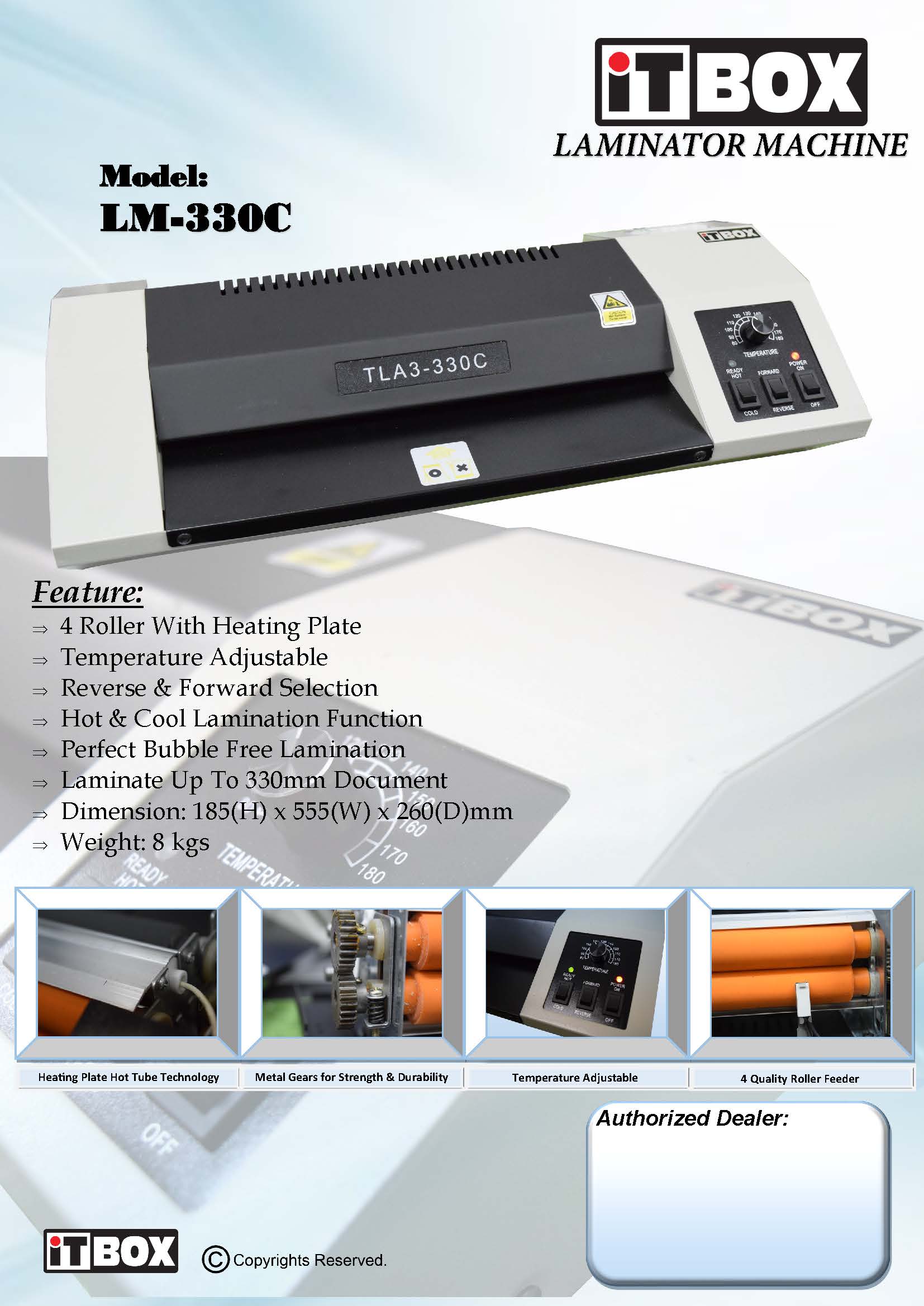 iTBOX Laminating Machine A4 A3 Size LM-300C | Laminator | Hot Laminating | Mesin Plastic Laminate