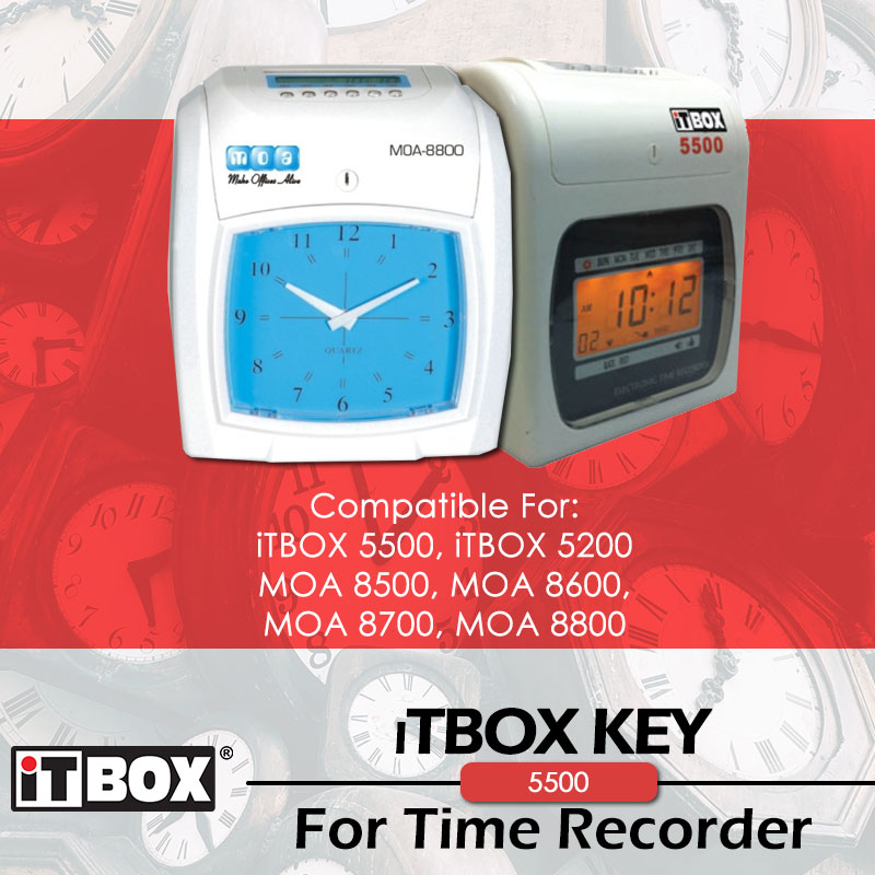 iTBOX Key For Time Recorder 5500 | Key For iTBOX Punch Card Machine 5500A/N | Time Clock iTBOX Key