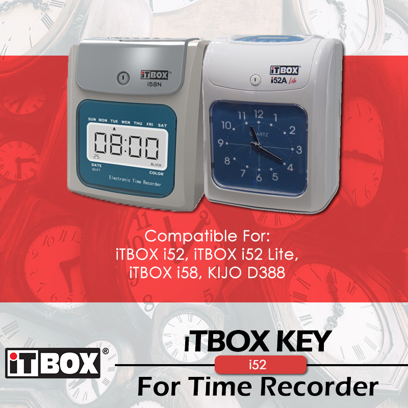 iTBOX Key For Time Recorder i52 | Key For iTBOX Punch Card Machine i52A/N | Time Clock iTBOX Key