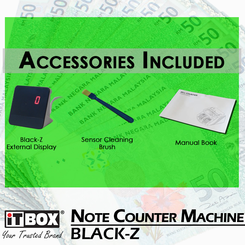 iTBOX Black-Z Note Counter Money Cash Counter Machine | iTBOX Black-Z Note Counting Machine
