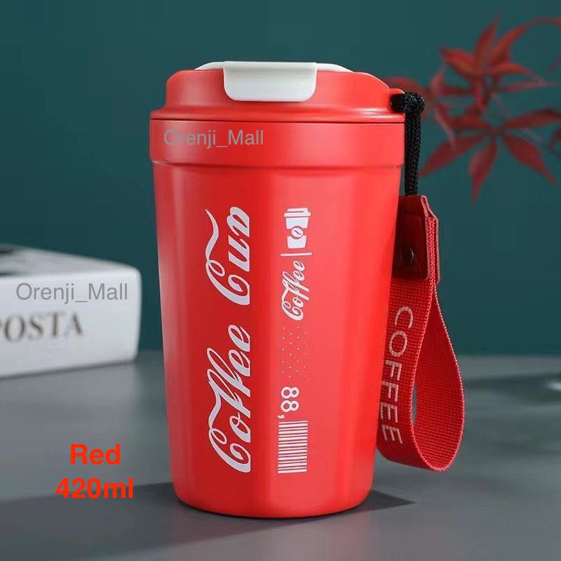 Insulated Coffee Cup Mug Travel Office Home Vacuum Thermos Leak Proof Flask