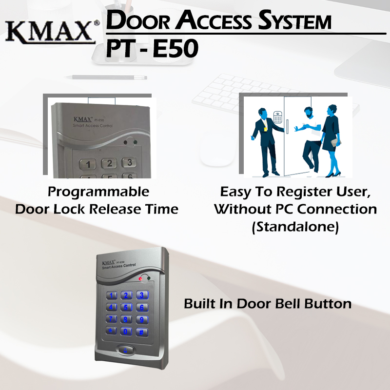 KMAX Door Access System PT-E50 | KMAX PTE50 Door Access Lock
