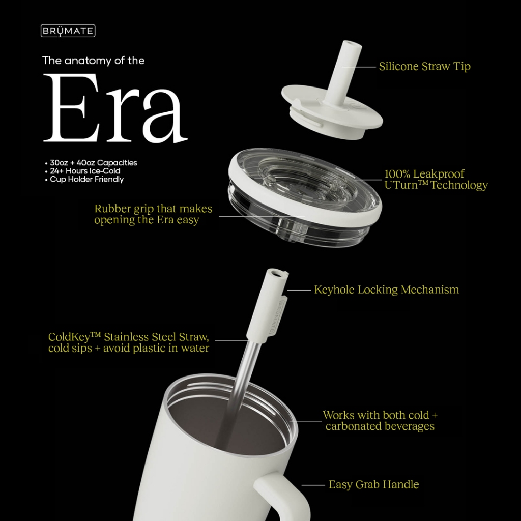 BrüMate ERA, Triple-Insulated Leakproof Straw Tumbler - 1182mL/40oz