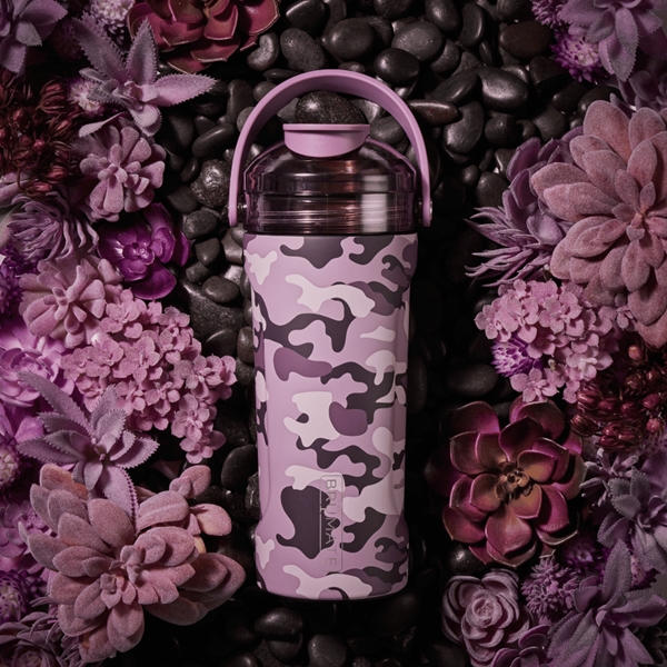 BrüMate MULTISHAKER, Triple Insulated & Leakproof Shaker Bottle - 770mL/26oz (Mauve Camo)